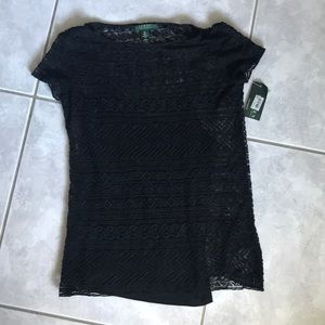 NWT Ralph Lauren black top